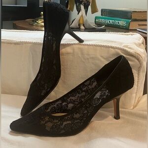 Loft Black Lace Pumps
